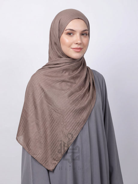 Jacquard Stripe Design Hijab Mubaraka Hijab