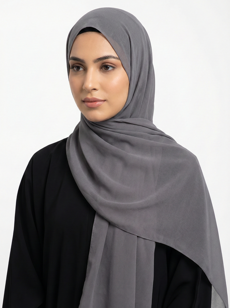 Chiffon Korea Plain Mubaraka Hijab