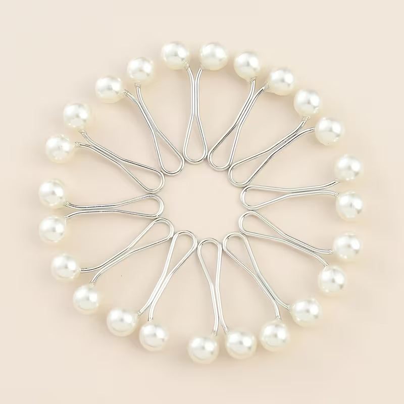 Pearl Hijab Scarf Clips Pin Mubaraka Hijab